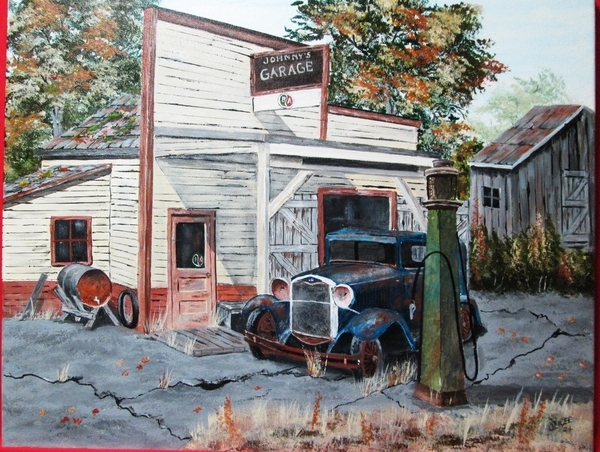 Gas Station painting