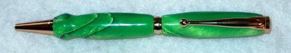 pen # 633 (slimline) cosmic green acetate