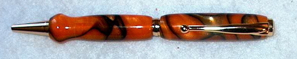 pen # 645 (slimline) volcanic flame acetate