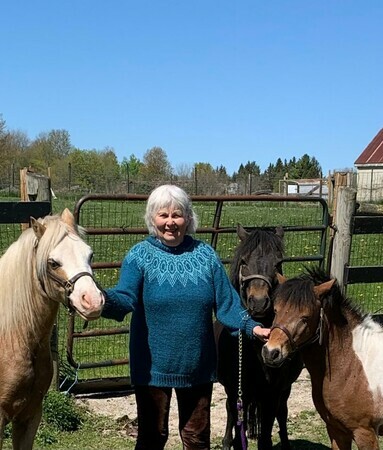 Sharon with ponies