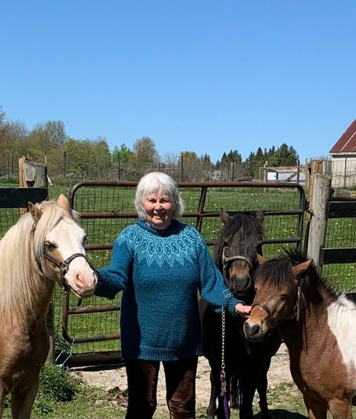 Sharon with ponies